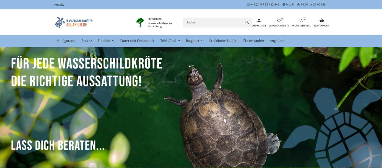 Wasserschildkröten Aquarium Schildkröten Zubehörd online kaufen