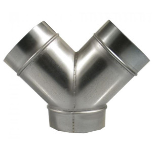 Y-piece ventilation metal Ø 100mm - 315mm