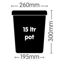 AutoPot pot 15 liters black