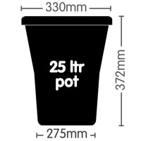 AutoPot 1Pot XL 25 liter pot, black