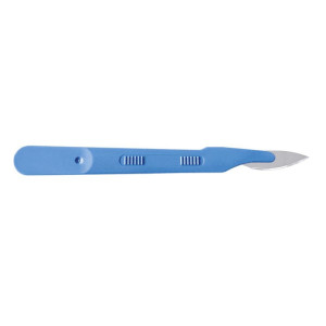 Scalpel disposable with rounded blade