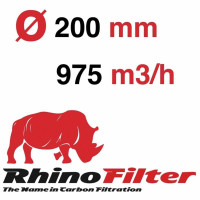 Rhino Pro Aktivkohlefilter 975m&sup3;/h &Oslash;200mm